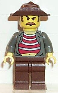 LEGO Minifigure-Mr Cunningham with Brown Legs-Adventurers: Dino Island-ADV020-Creative Brick Builders
